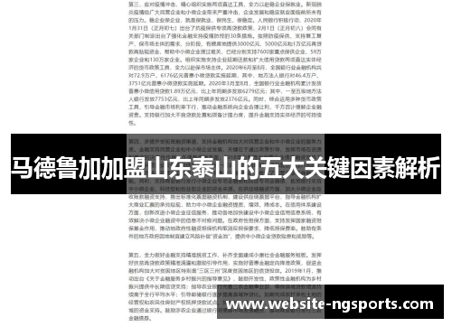 马德鲁加加盟山东泰山的五大关键因素解析