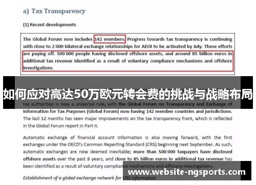 如何应对高达50万欧元转会费的挑战与战略布局 如何应对高达50万欧元转会费的挑战与战略布局